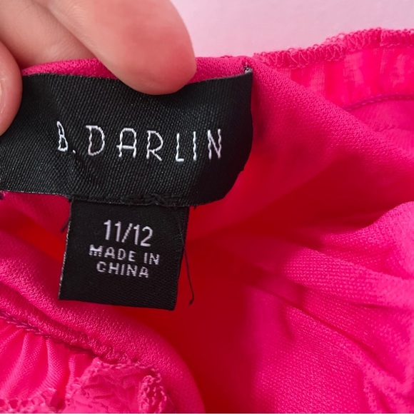 B Darlin Juniors Cotton Halter Smocked-Waist Tiered Dress pink 11/12 NWT - Picture 11 of 15